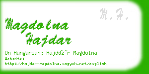 magdolna hajdar business card